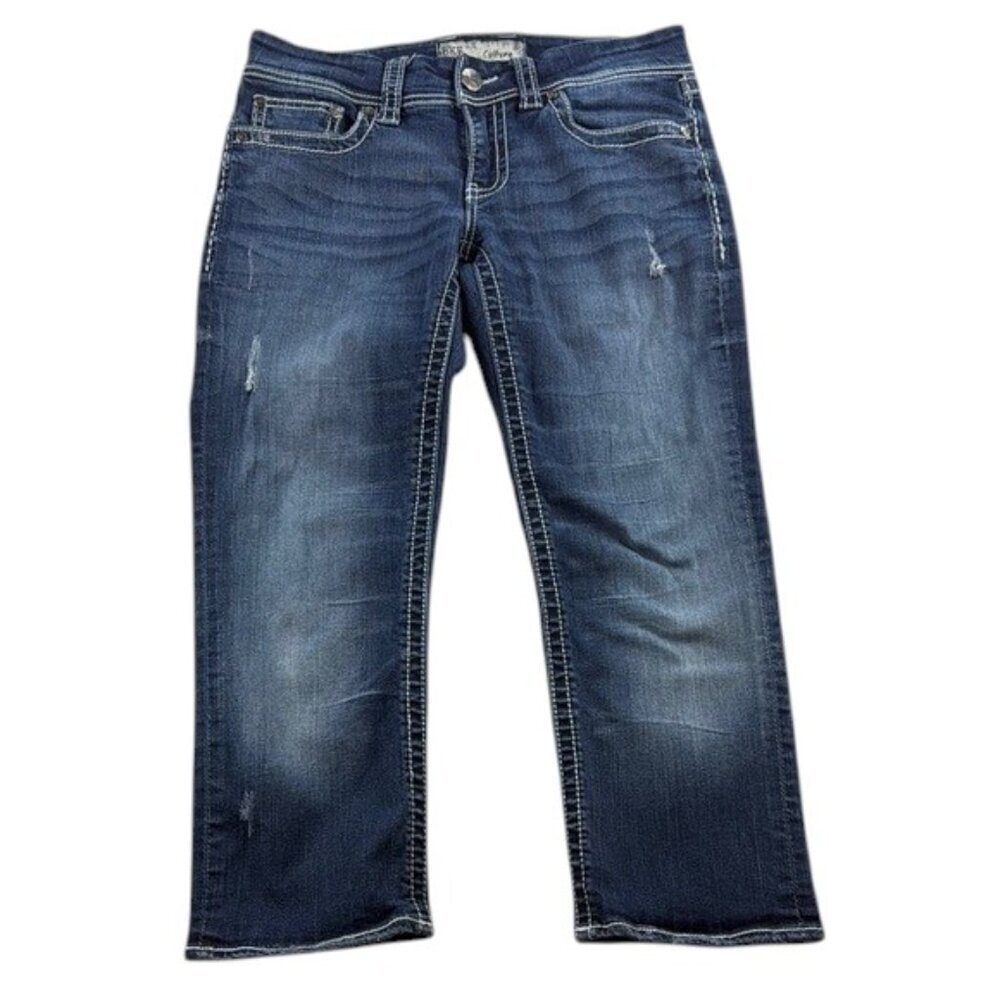 BKE Crop Jeans Culture Distressed Low Rise Size 29
